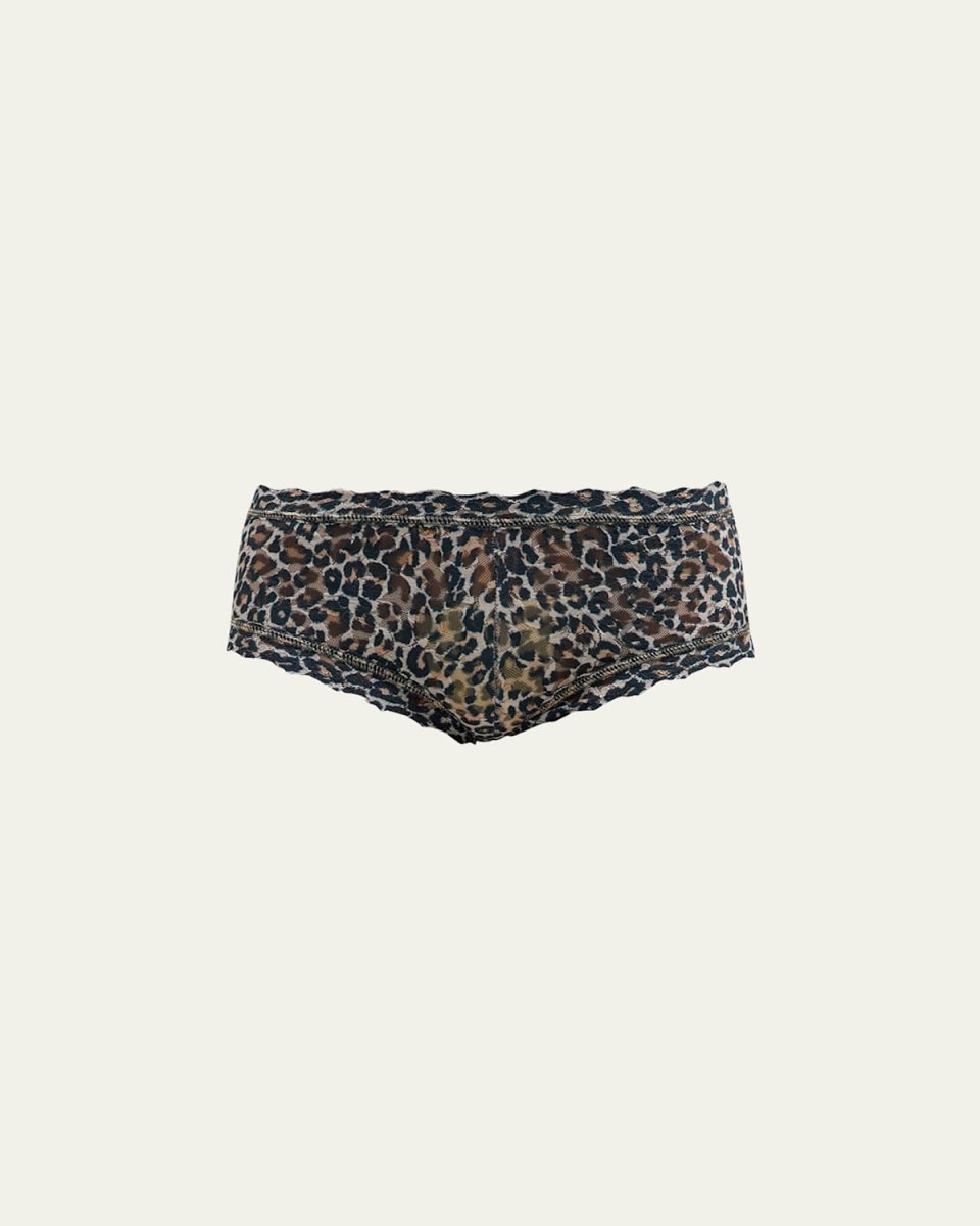 Leopard-Print Lace Boyshorts